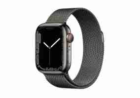 Смарт-годинник Apple Watch Series 7 GPS + Cellular 41mm Graphite Stainless Steel Case with Graphite Milanese Loop (MKHK3)