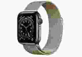 Смарт-годинник Apple Watch Series 6 GPS + Cellular 40mm Graphite S. Steel Case w. Gold Milanese Loop (M0DF3/M0DW3)