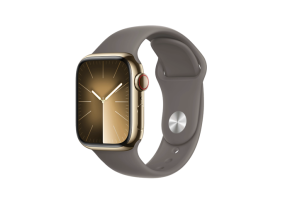 Смарт-годинник Apple Watch Series 9 GPS + Cellular 41mm Gold S. Steel Case w. Clay Sport Band - M/L (MRJ63)