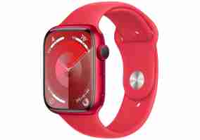 Смарт-часы Apple Watch Series 9 GPS 45mm PRODUCT RED Alu. Case w. PRODUCT RED Sport Band - M/L (MRXK3)