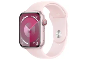 Смарт-годинник Apple Watch Series 9 GPS + Cellular 45mm Pink Aluminum Case w. Light Pink Sport Band - M/L (MRML3)