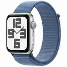Смарт-часы Apple Watch SE 2 GPS 44mm Silver Aluminium Case with Winter Blue Sport Loop (MREF3)