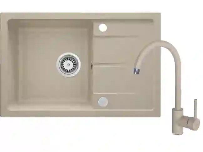 Кухонна мийка Deante Leda 670х440х164 мм (ZRDA7113) із змішувачем Nemezja BEN_762M
