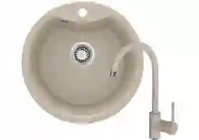 Кухонна мийка Deante Solis 480х480х194 мм (ZRSB7803) зі змішувачем Nemezja BEN_762M
