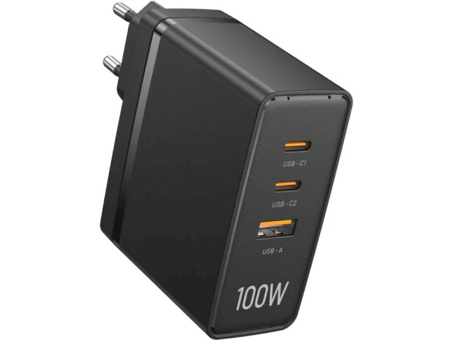 Мережевий зарядний пристрій Vention Ultra GaN 100W Black (FEGB0-EU)