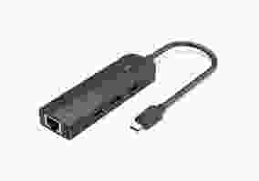 Док-станция для ноутбука Vention Hub USB 3.1 Type-C 3-Port 0.15m Black (TGOBB)