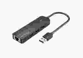 Док-станция для ноутбука Vention Hub USB 2.0 to 3хUSB 2.0 + RJ45 Black (CHPBB)