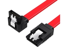 Кабель Vention SATA 3.0 7pin F/F 0.5 м L-коннектор Чорно-червоний (KDDRD)
