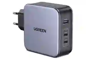 Мережевий зарядний пристрій UGREEN CD289 GaN 140W Fast Charger Gray + Type-C to Type-C (90549)