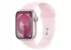 Смарт-годинник Apple Watch Series 9 GPS 45mm Pink Aluminum Case w. Light Pink Sport Band - M/L (MR9H3)