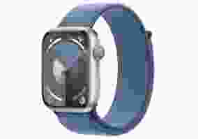 Смарт-годинник Apple Watch Series 9 GPS + Cellular 45mm Silver Aluminum Case with Winter Blue Sport Loop (MRMJ3)