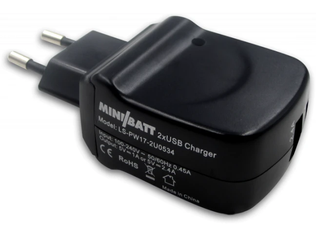 Мережевий зарядний пристрій MiniBatt 2 Way Port USB (MB-ADP 2USB)