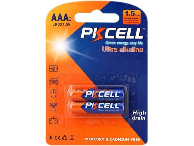 Батарейка PKCELL Ultra Alkaline AAA BL/2 (LR03-2B)