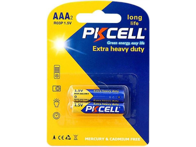 Батарейка PKCELL Extra Heavy Duty AAA BL/2 (R03P-2B)