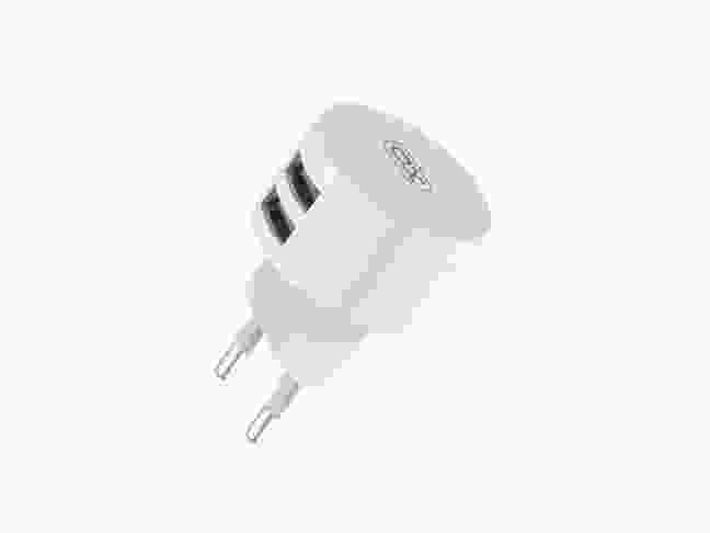 Зарядний пристрій  XO L62 2.4A/2USB + microUSB White