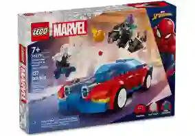 Блочный конструктор Lego Marvel Автомобиль для гонок Человека-Паука и Зеленый Гоблин с ядом Венома (76279)