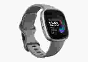 Смарт-годинник Fitbit Versa 4 Waterfall Blue/Platinum (FB523SRAG)