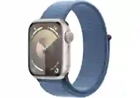 Смарт-часы Apple Watch Series 9 GPS 41mm Starlight Aluminum Case with Winter Blue Sport Loop (MR9K3)