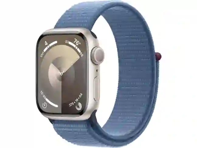Смарт-годинник Apple Watch Series 9 GPS 41mm Starlight Aluminum Case with Winter Blue Sport Loop (MR9K3)