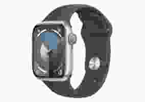 Смарт-годинник Apple Watch Series 9 GPS + Cellular 45mm Silver Alu. Case w. Storm Blue S. Band - M/L (MRMH3)