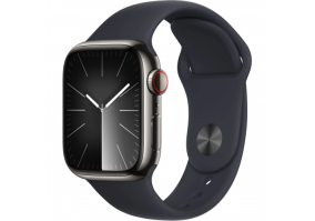 Смарт-часы Apple Watch Series 9 GPS + Cellular 45mm Graphite S. Steel Case w. Midnight S. Band - M/L (MRMW3)