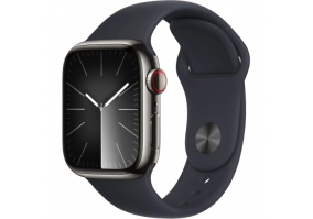 Смарт-годинник Apple Watch Series 9 GPS + Cellular 45mm Graphite S. Steel Case w. Midnight S. Band - M/L (MRMW3)