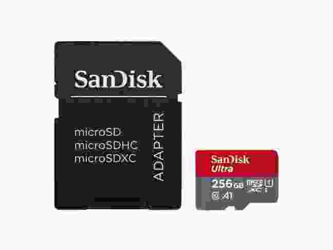 Карта пам'яті SanDisk 256 GB microSDXC UHS-I Ultra A1 + SD adapter (SDSQUAC-256G-GN6MA)