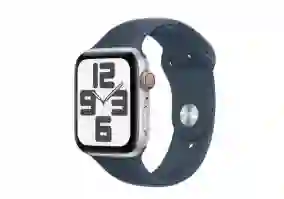 Смарт-годинник Apple Watch SE 2 GPS + Cellular 40mm Silver Aluminum Case w. Storm Blue Sport Band - S/M (MRGH3)