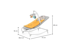 Детский шезлонг-качалка KinderKraft Felio 2 Forest Yellow (KBFELI20YEL0000)