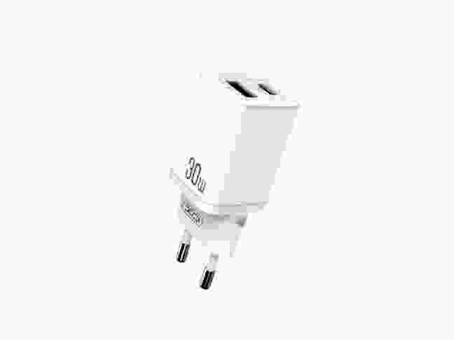 Зарядний пристрій XO HN238A QC3.0 30W/1 USB + 1 USB-C White