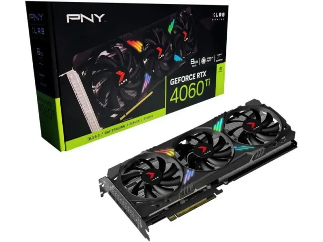 Видеокарта PNY GeForce RTX 4060 Ti 8GB XLR8 Gaming VERTO EPIC-X RGB (VCG4060T8TFXXPB1)