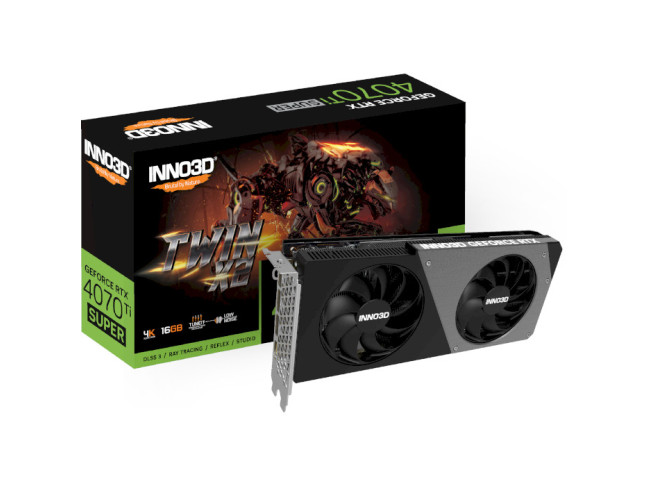 Відеокарта  Inno3D GEFORCE RTX 4070 Ti SUPER TWIN X2 (N407TS2-166X-186156N)