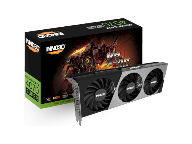 Відеокарта  Inno3D GEFORCE RTX 4070 SUPER X3 OC (N407S3-126XX-186162L)