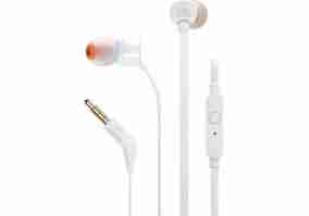 Наушники с микрофоном JBL T110 White (jblT110WHT)