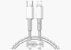 Кабель Lightning BASEUS Type-C to Lightning PD 20W 1M High Density Braided White (CATLGD-02)