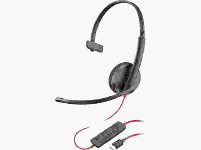 Навушники з мікрофоном POLY BlackWire C3210 USB-C HS Mono Black (8X214AA)