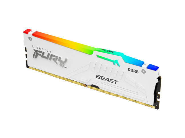 Модуль пам'яті Kingston FURY 32 GB DDR5 6000 MHz Beast RGB White (KF560C40BWA-32)