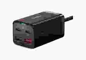 Мережевий зарядний пристрій BASEUS Wall Charger GaN3 Pro 2xUSB 2xType-C 65W Black with USB-C (CCGP040101)