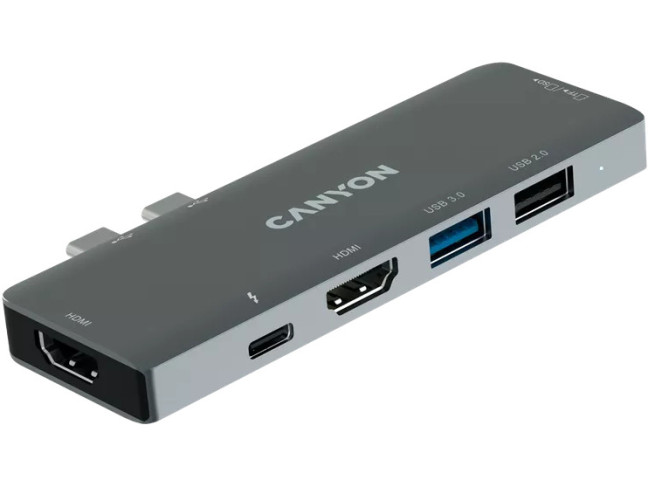 Док-станция для ноутбука Canyon USB Type-C Multiport Docking Station 7-in-1 (CNS-TDS05B)