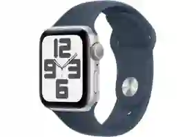 Смарт-часы Apple Watch SE 2 GPS + Cellular 44mm Silver Aluminum Case w. Storm Blue Sport Band - M/L (MRHH3)