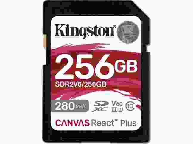 Карта пам'яті Kingston 256 GB SDXC Canvas React Plus UHS-II U3 V60 Class 10 (SDR2V6/256GB)