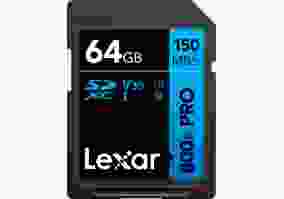 Карта памяти Lexar 64 GB SDXC High Performance 800x Pro UHS-I U3 V30 Class 10 (LSD0800P064G-BNNNG)