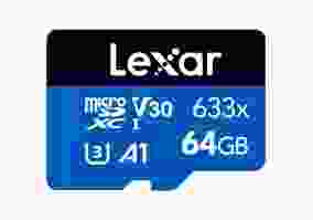 Карта памяти Lexar 64 GB microSDXC High Performance 633x UHS-I U3 V30 A1 Class 10 + SD-adapter (LMS0633064G-BNNNG)