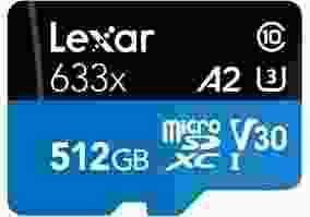Карта памяти Lexar 512 GB microSDXC High Performance 633x UHS-I U3 V30 A2 Class 10 + SD-adapter (LSDMI512BB633A)