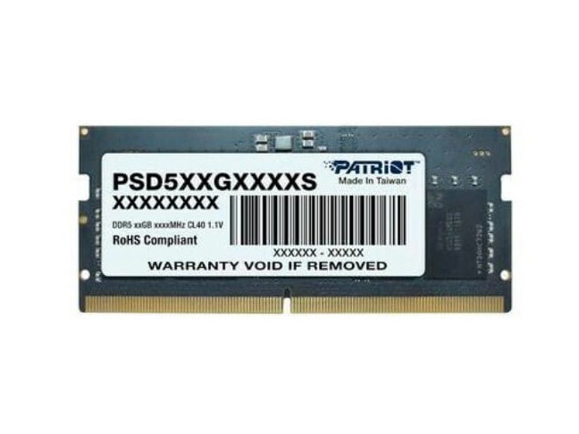 Модуль пам'яті Patriot 8 GB SO-DIMM DDR5 4800 MHz (PSD58G480041S)