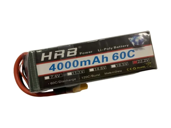 Акумулятор HRB POWER Lipo 6s 22.2V 4000mAh 60C Battery XT60 Plug (HR-4000MAH-6S-60C-XT60)