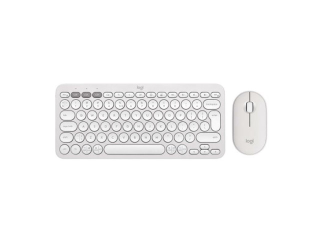 Комплект (клавіатура + миша) Logitech Pebble 2 Combo White Wireless (920-012240)