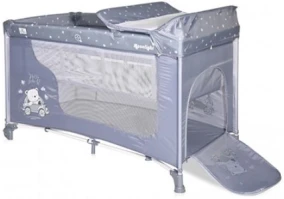 Кровать-манеж 2 в 1 Lorelli Moonlight 2L (silver blue car)