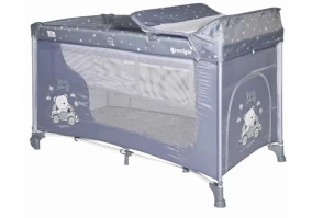 Кровать-манеж 2 в 1 Lorelli Moonlight 2L (silver blue car)