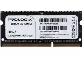 Модуль пам'яті PrologiX 4 GB SO-DIMM DDR3 1600 MHz (PRO4GB1600D3S)